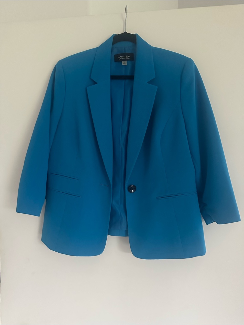 Black Label Aqua-Blue Single-Button Blazer
